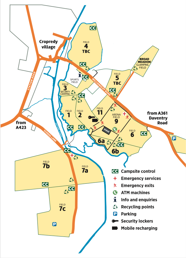 Cropredy Site Map